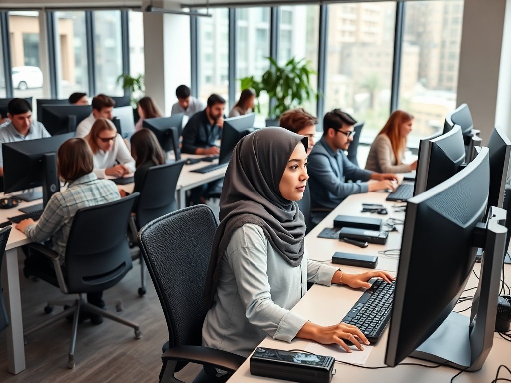 Two Girls working together